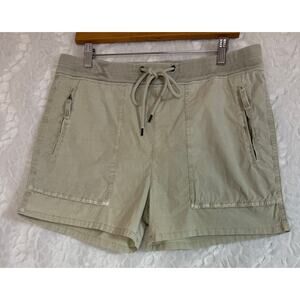 JAMES PERSE Zip Pocket Utility Short Cotton Granite Stone Sage Size 3 (US 8-10)